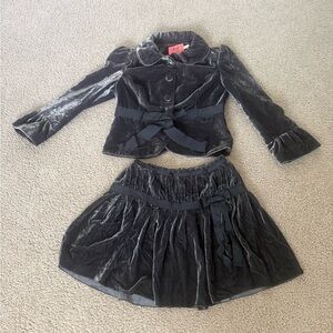 Juicy Couture Black Velvet Kids Costume Set